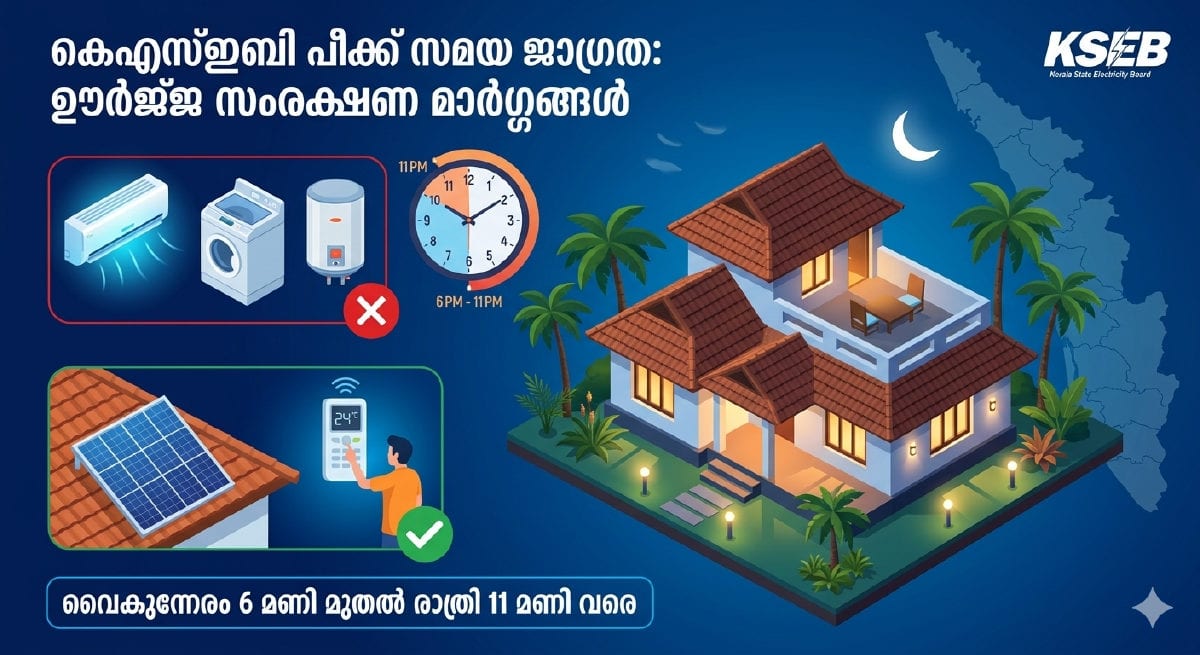 ​വൈദ്യുതി ഉപയോഗം സർവ്വകാല റെക്കോർഡിൽ; വോൾട്ടേജ് ക്ഷാമം ഒഴിവാക്കാൻ ഉപഭോക്താക്കൾ സഹകരിക്കണമെന്ന് കെ.എസ്.ഇ.ബി